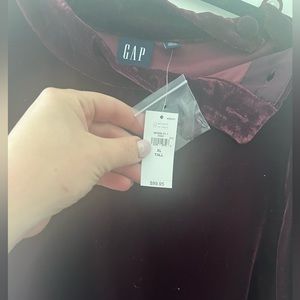 Gap Burgundy velvet dress NWT